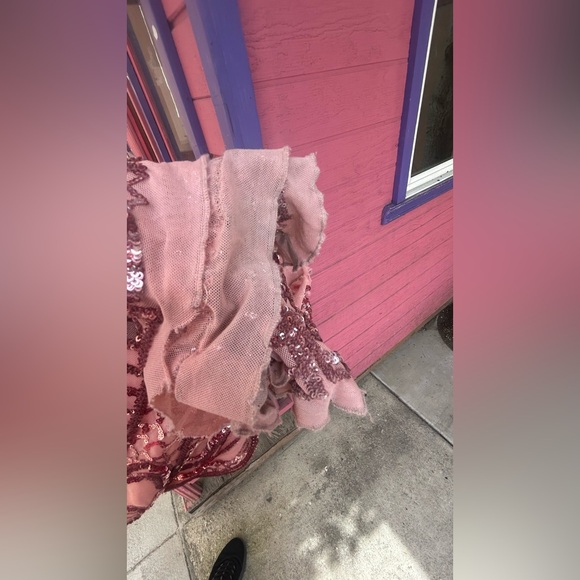 Angel Strapless Sequin Dress - Pink - Picture 7 of 11